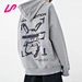reflection print hoodie